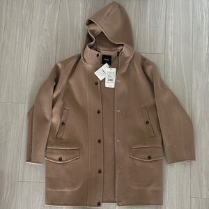 Theory Tan Hooded Coat